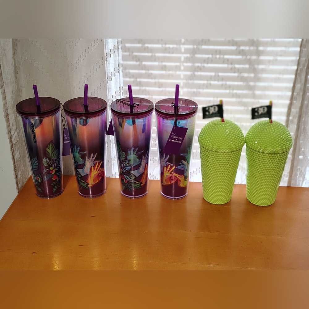 Starbucks Iridescent Purple Tumbler with Straw - Purple
